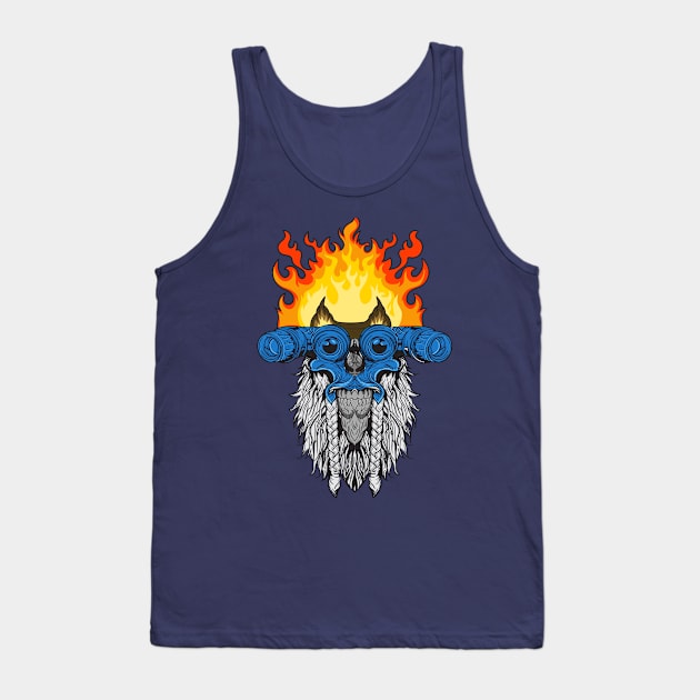 old skull head fire Tank Top by Bi Malkan